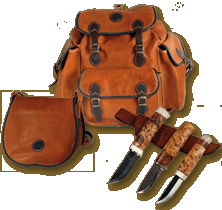 Norrland Crafts Produkte, Messer, Taschen, Rucksäcke aus Handarbeit und Meisterhand